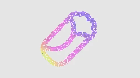 Icon burrito is made up of LED square shapes that shimmer and flicker. There are Stock Footage 296627030
