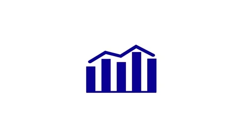 Icon business graph animation on the background Stock Footage 261380036