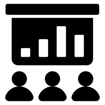 An icon of business graphical presentation, vector of statistical presentation Illustrazione stock