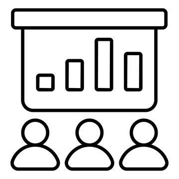 An icon of business graphical presentation, vector of statistical presentation 스톡 일러스트