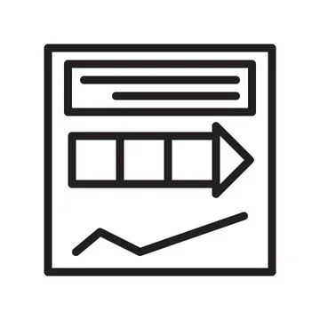 Icon bussines plan. presentation line style pixel perfect. Stock-Illustration