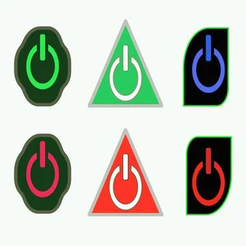 On off icon button Stock Illustration