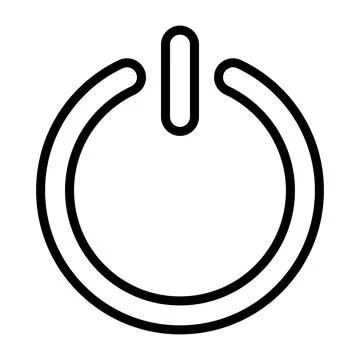 Icon button on-off in line art style Stock Illustration