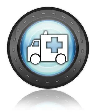 Icon, Button, Pictogram Ambulance Illustrazione stock