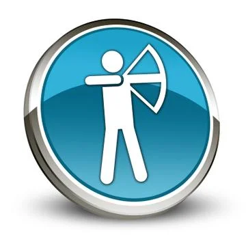 Icon, Button, Pictogram Archery Ilustração Stock