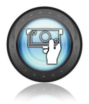 Icon, button, pictogram atm Stock Illustration