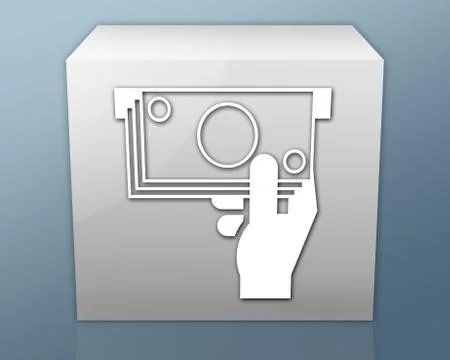 Icon, button, pictogram atm Stock Illustration