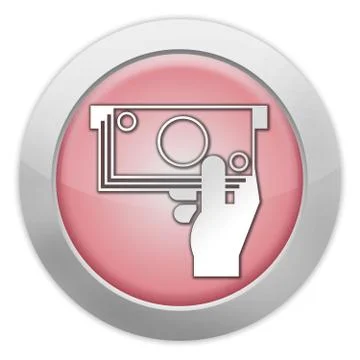 Icon, button, pictogram atm Ilustração Stock