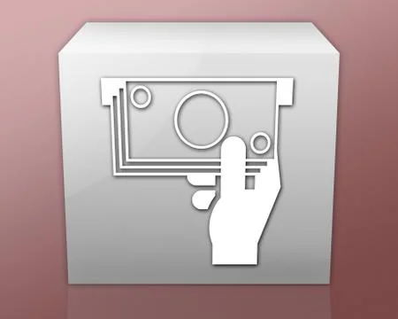 Icon, button, pictogram atm Stock Illustration