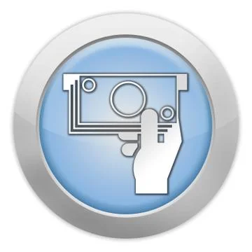 Icon, button, pictogram atm Illustrazione stock