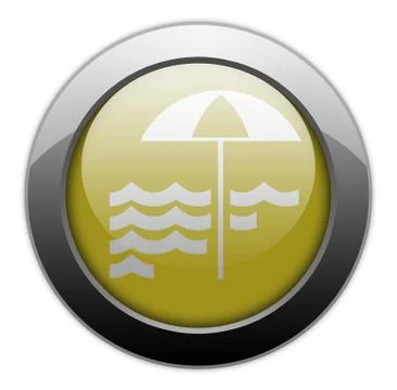 Icon, Button, Pictogram Beach Illustrazione stock