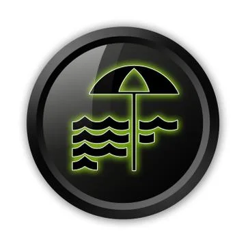 Icon, Button, Pictogram Beach Stock Illustration