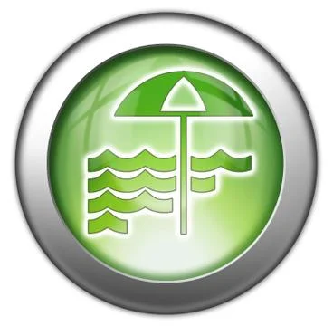 Icon, Button, Pictogram Beach Stock Illustration