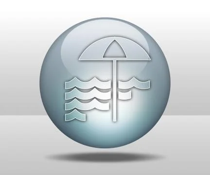 Icon, Button, Pictogram Beach Stock Illustration