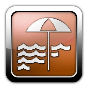 Icon, Button, Pictogram Beach Illustrazione stock