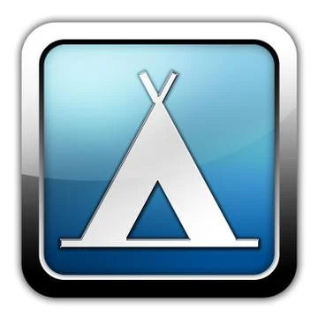 Icon, button, pictogram camping Stock Illustration