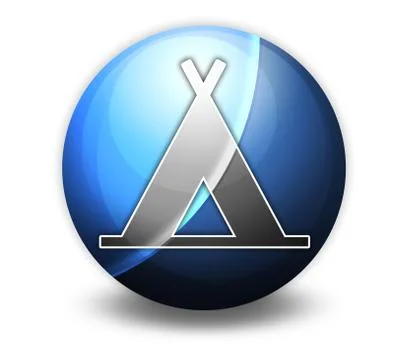 Icon, button, pictogram camping Stock Illustration