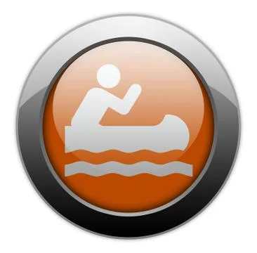Icon, button, pictogram canoeing Stock Illustration