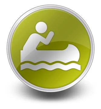 Icon, button, pictogram canoeing Stock Illustration