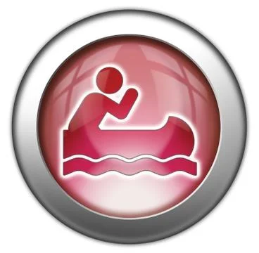 Icon, button, pictogram canoeing Ilustración de archivo