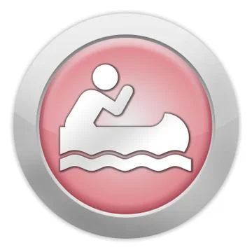Icon, button, pictogram canoeing Illustrazione stock