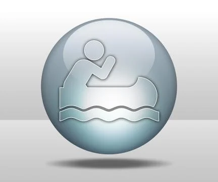 Icon, button, pictogram canoeing Stock Illustration