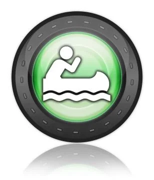 Icon, button, pictogram canoeing Stock-Illustration