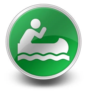 Icon, button, pictogram canoeing Ilustración de archivo