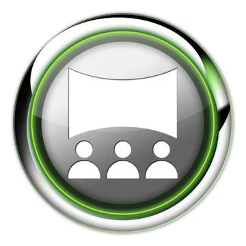 Icon, Button, Pictogram Cinema Stock Illustration
