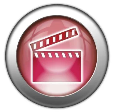 Icon, button, pictogram clapperboard Stock Illustration