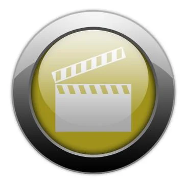 Icon, button, pictogram clapperboard Stock-Illustration