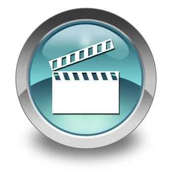 Icon, button, pictogram clapperboard Stock Illustration