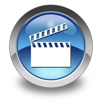 Icon, button, pictogram clapperboard Stock Illustration