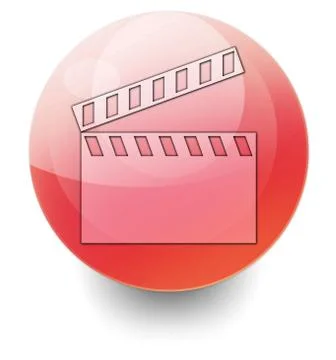 Icon, button, pictogram clapperboard Stock Illustration
