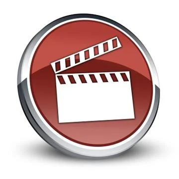 Icon, button, pictogram clapperboard Ilustração Stock