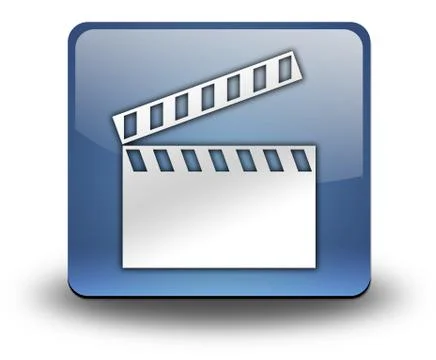 Icon, button, pictogram clapperboard Stock Illustration