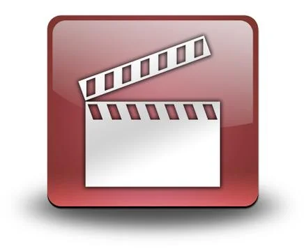 Icon, button, pictogram clapperboard Illustrazione stock