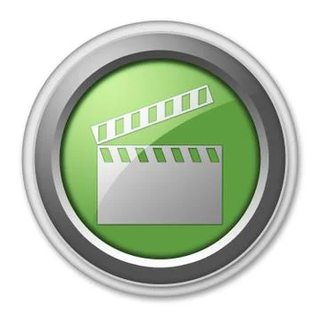 Icon, button, pictogram clapperboard Stock Illustration