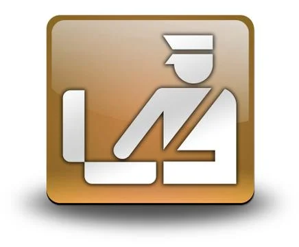 Icon, button, pictogram customs Stock Illustration