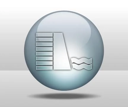 Icon, Button, Pictogram Dam Illustrazione stock
