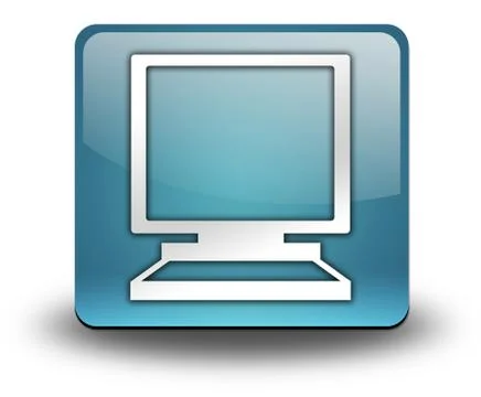 Icon, button, pictogram desktop computer Stock Illustration