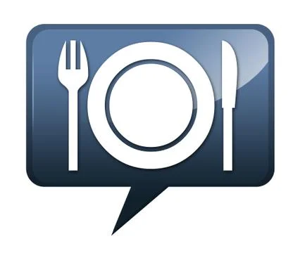Icon, button, pictogram -eatery, restaurant- Stock Illustration