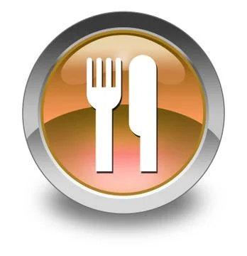 Icon, button, pictogram -eatery, restaurant- Ilustración de archivo
