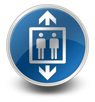 Icon, button, pictogram elevator, lift Stock Illustration