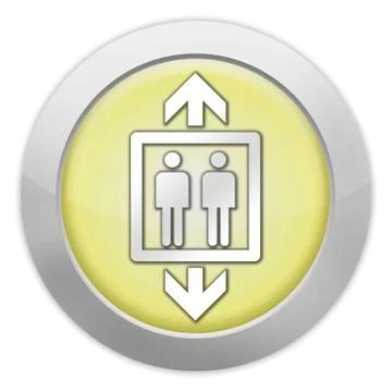 Icon, button, pictogram elevator, lift Stock Illustration