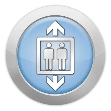 Icon, button, pictogram elevator, lift Stock Illustration
