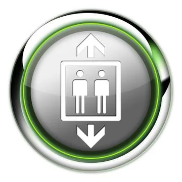 Icon, button, pictogram elevator, lift Stock Illustration