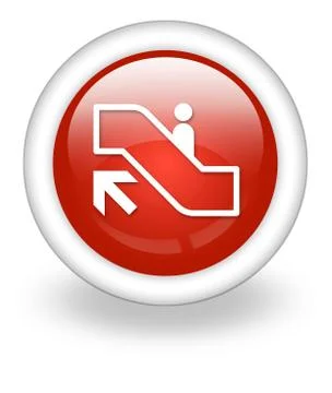 Icon, Button, Pictogram Escalator Up Stock Illustration