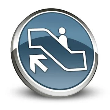 Icon, Button, Pictogram Escalator Up Ilustração Stock