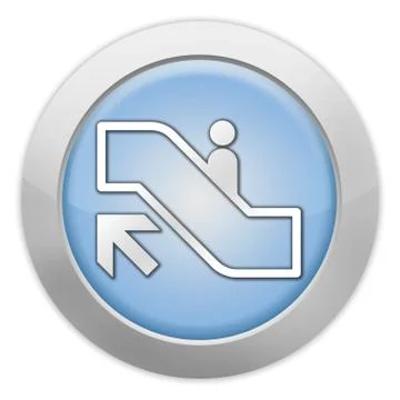 Icon, Button, Pictogram Escalator Up Stock Illustration